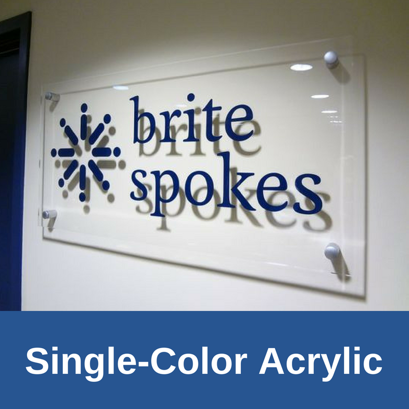 Acrylic Standoff Signs | Single Color